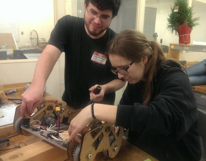 Building the first robot.