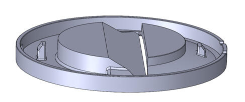 Detail view of trim (die cast part)